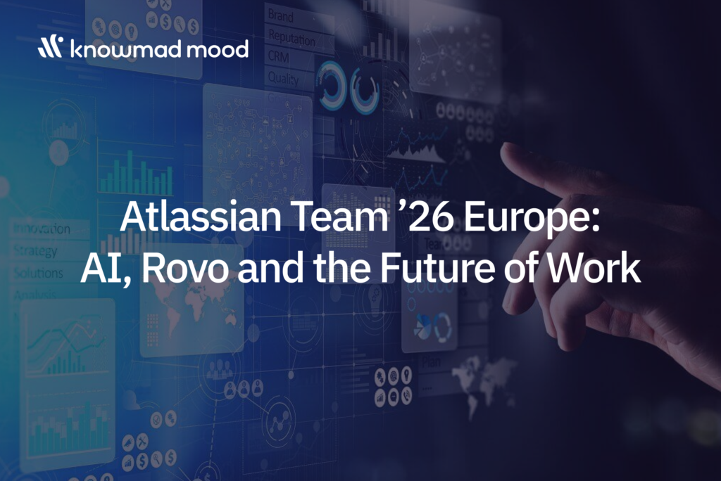 An image that includes the blog title: Atlassian Team ’26 Europe: AI, Rovo, and the Future of Work